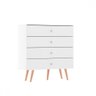 Cômoda 4 Gavetas Retrô Branco 9020 - Soluzione - 2