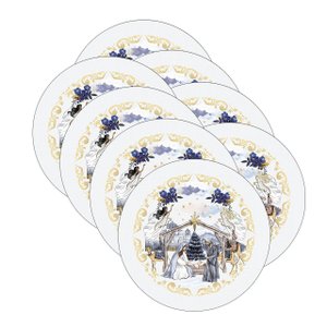 Kit Sousplat Natal Presépio Iv Nsw 8 Peças sem Base