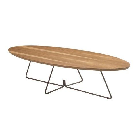 Mesa de Centro Revolutii Prancha Tampo Teka Base Grafite 35cm - 62390