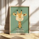 Ver imagem 3 de Quadro Decorativo Infantil Girafa Feliz Animais Safari Quarto Bebê Menino Menina NO1