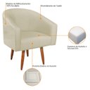 Ver imagem 4 de Poltrona Decorativa Sala de Estar Recepção Luiza Pés Palito Suede - Doce Sonho Móveis POLTRONAS POLT