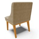 Ver imagem 7 de Cadeira Estofada para Sala de Jantar Base Fixa de Madeira Castanho Lia Suede Marrom RT - Ibiza
