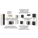 Ver imagem 5 de Armário de Cozinha Completa de Canto 546cm Branco/Preto Lux Madesa 03