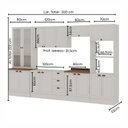 Ver imagem 2 de Cozinha Completa com Cristaleira 10 Peças com Rodapé 350cm Friz Genialflex