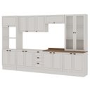 Ver imagem 3 de Cozinha Completa com Cristaleira 10 Peças com Rodapé 350cm Friz Genialflex