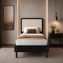 Ver imagem 4 de Cama Solteiro com Cabeceira Palhinha 88cm Moss A03 Nero - Lyam Decor