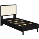 Ver imagem 2 de Cama Solteiro com Cabeceira Palhinha 88cm Moss A03 Nero - Lyam Decor