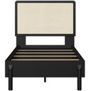 Ver imagem 7 de Cama Solteiro com Cabeceira Palhinha 88cm Moss A03 Nero - Lyam Decor