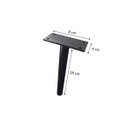 Ver imagem 3 de Kit 6 Pés de Metal 18cm Preto Multiuso para Armário Mesas de Cabeceiras e Camas