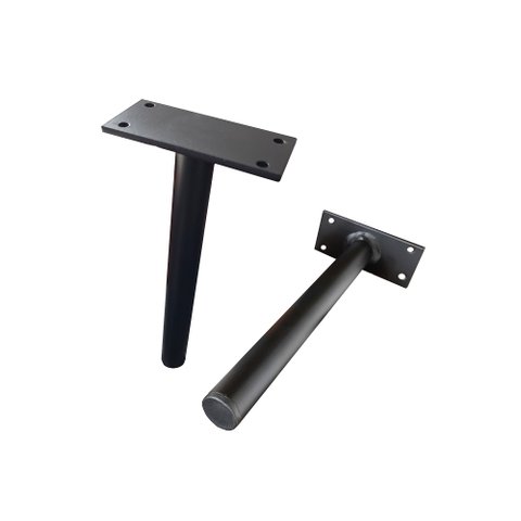 Kit 6 Pés de Metal 18cm Preto Multiuso para Armário Mesas de Cabeceiras e Camas