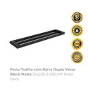 Ver imagem 2 de Porta Toalha com Barra Dupla Versa Black Matte 2042.bl31.060.mt Preto Deca