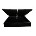 Ver imagem 2 de Cama Box com Baú Casal Bipartido Homequeen Sintético Estrutura em Madeira Preto