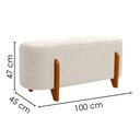 Ver imagem 3 de Puff Recamier Organico Imperial 100 cm Boucle Bege Impo
