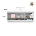 Ver imagem 2 de Conjunto Modulado Infantil Ponte Aérea Eloísa para Quarto de Bebê Branco Phoenix Baby