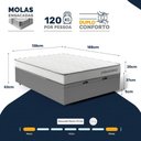 Ver imagem 2 de Cama Box Baú Casal com Colchão de Molas Ensacadas Double Comfort 138x188x62cm