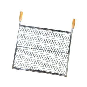 Grelha Especial Inox Moeda 50x45 para Churrasco Cabo Madeira - Gudim