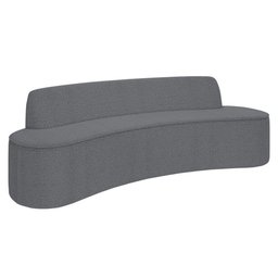 Sofá 4 Lugares para Sala de Estar Living 230cm Koane D06 Bouclê Cinza - Mpozenato - 1