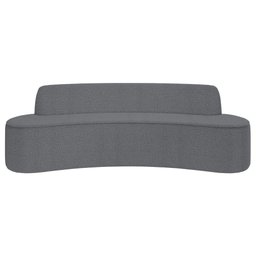 Sofá 4 Lugares para Sala de Estar Living 230cm Koane D06 Bouclê Cinza - Mpozenato - 3