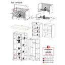 Ver imagem 4 de Quarto de Bebê Completo com Colchão Incluso Doce de Leite Multimóveis Mp4238 Madeirado/branco