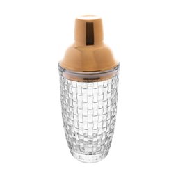 Coqueteleira de Vidro com Tampa Dourada Chess 380ml - Wolff - 1