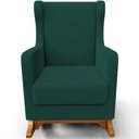 Ver imagem 5 de Poltrona de Amamentação com Balanço Mavie L02 Bouclê Verde - Lyam Decor