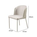 Ver imagem 5 de Conjunto 2 Cadeiras de Jantar Aurora no Linho Courino e Metal Cem Decor