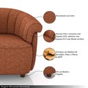 Ver imagem 3 de Sofá Namoradeira Decorativa Latvia 150cm Pés de Madeira Linho Terracota G45 - Gran Belo