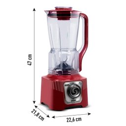 Liquidificador Power Max Xxl 1200w C/ 2250ml 127v Carmim - 6