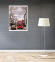 Ver imagem 1 de Quadro Decorativo Londres Bonde Vermelho - 70x50cm:moldura Branca
