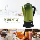 Ver imagem 4 de Elite Gourmet Percolador Vintage, 12 Xícaras, Retro Verde, Aço Inox e Manuseio Seguro