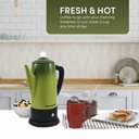 Ver imagem 6 de Elite Gourmet Percolador Vintage, 12 Xícaras, Retro Verde, Aço Inox e Manuseio Seguro