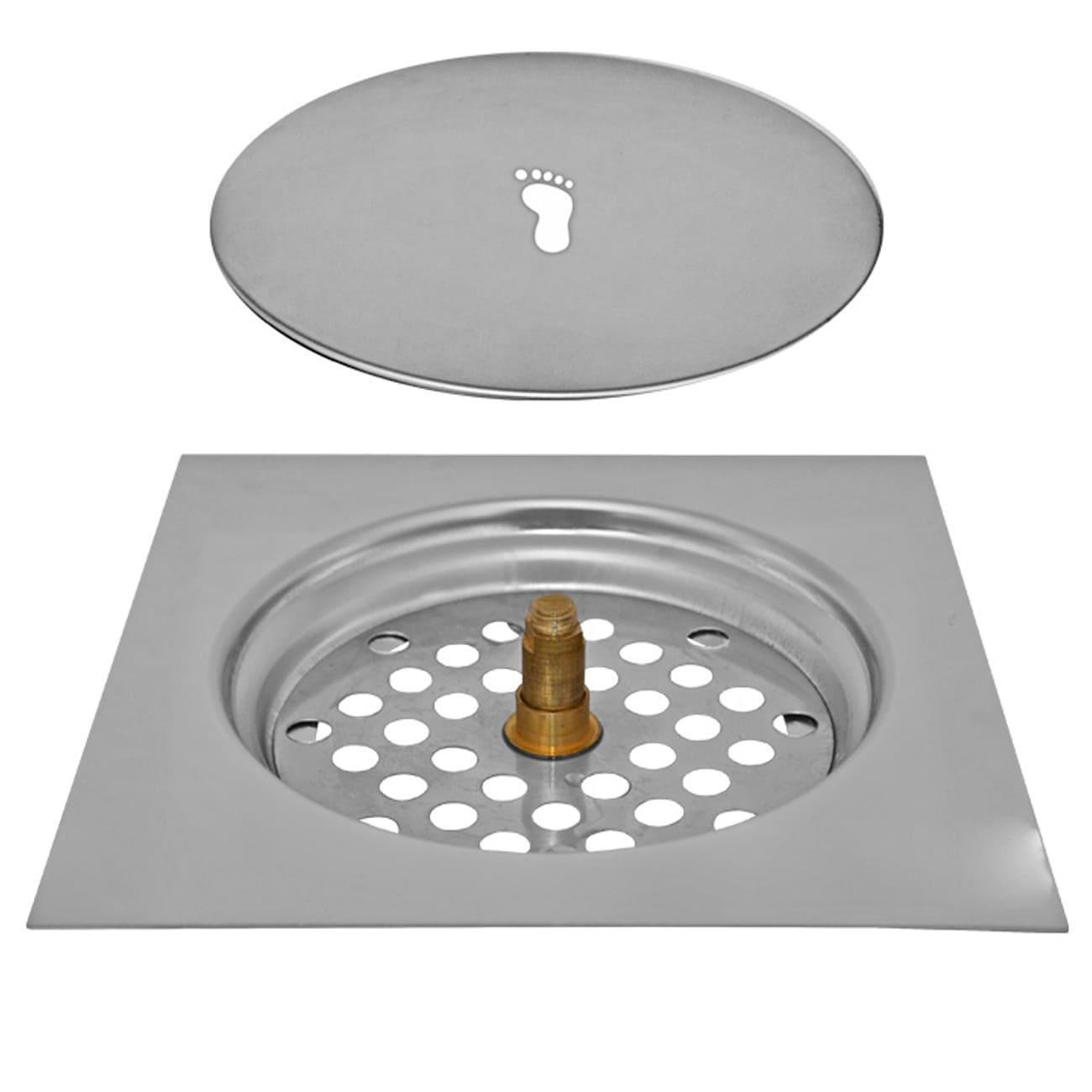 Kit 06 Ralo Click Quadrado 15X15 Inox Veda Cheiro E Insetos - 5