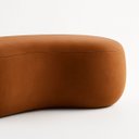 Ver imagem 3 de Puff Feijão Orgânico Moderno 100cm Escultural Suede Curvo