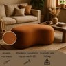 Puff Feijão Orgânico Moderno 100cm Escultural Suede Curvo - 4