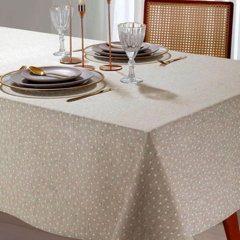 Toalha de Mesa - Clean - Paloma I - Retangular - 8 Lugares - Dohler