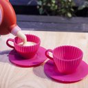 Ver imagem 4 de Jogo com 2 Xícaras em Silicone para Cupcake Culinário Prana