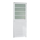 Ver imagem 1 de Porta de Cozinha Linha 25 Vidro Boreal 210cm x 80cm Brimak Abertura Esquerda Branco