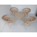 Ver imagem 3 de Conjunto Mesa e Cadeiras Jardim Área Externa Interna Piscinas Varandas Jogo Arlete D Fibra Sintética