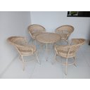 Ver imagem 2 de Conjunto Mesa e Cadeiras Jardim Área Externa Interna Piscinas Varandas Jogo Arlete D Fibra Sintética