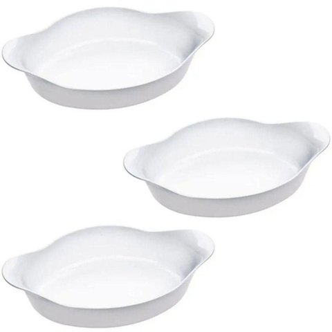 Jogo de Assadeiras Opaline Marinex Nadir Kit 3 Unidades