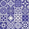 Papel de Parede Azulejo Clássico Azul - 3,30x0,50m - 1