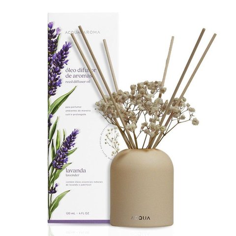 Óleo Difusor de Aromas Acqua Aroma Dia a Dia 120ml Lavanda
