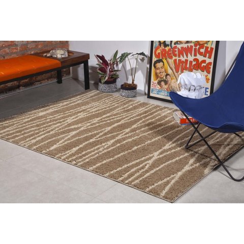 Tapete para Sala 2,00m x 2,50m Antiderrapante Pelo Baixo Design Oásis - Design Trigo