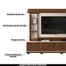 Estante Home Theater Tv Até 65'' Viseu Marroquim / Off White - 7
