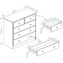 Ver imagem 5 de Cômoda Madeira Grande 5 Gavetas Rondo Natural Idimex