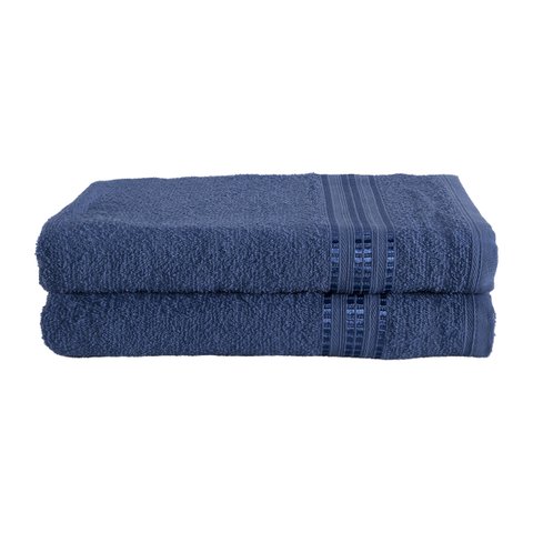 Kit 2 Toalhas de Banho 100% Algodão Linea:azul Jeans