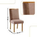 Ver imagem 3 de Mesa de Jantar Copper Madeira com 6 Cadeiras Diane Moderna Linho Capuccino/tork/naturale