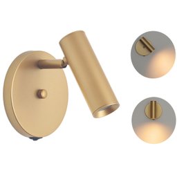 Arandela Tubo Articulada Foco Dourada C/ Interruptor.:dourado - 1