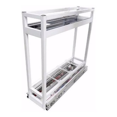 Porta Latas Óleo de Base Alumínio Branco Jomer 9352