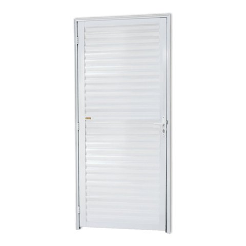 Porta de Alumínio 210x86cm sem Ventilação Super Brilhante Brimak Abertura Direita